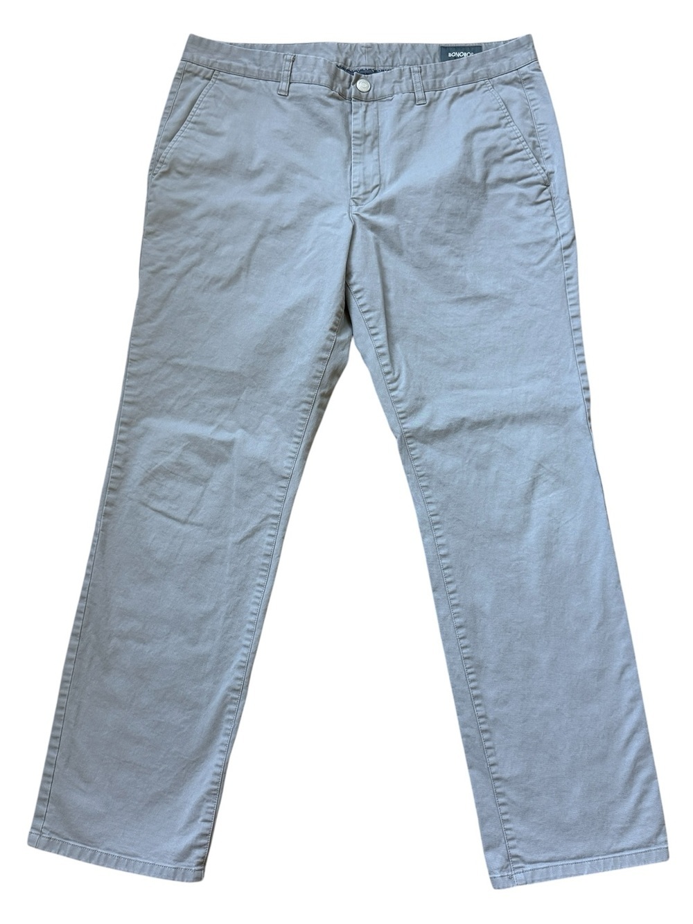 Bonobos Stretch Chino Pants Mens 36x32 Gray Slim Straight Tailored Casual Pants